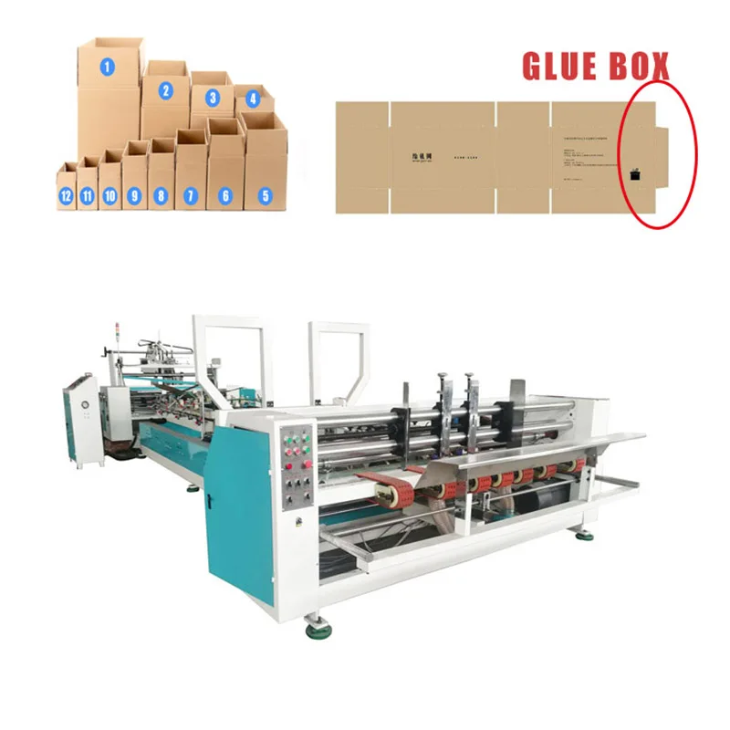 Промышленная популярная полуавтоматическая Складная склеивающая машина для картонных коробок