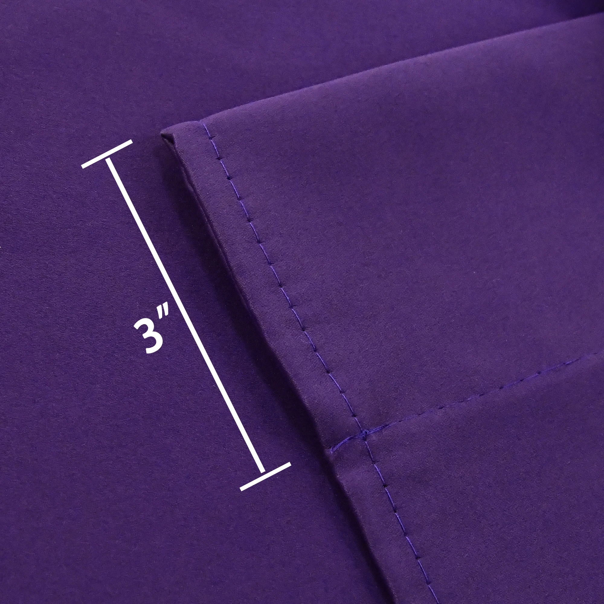 52x18 Inch Purple Blackout Valance 100% Polyester Tie Up Style Valance 1PC/Package