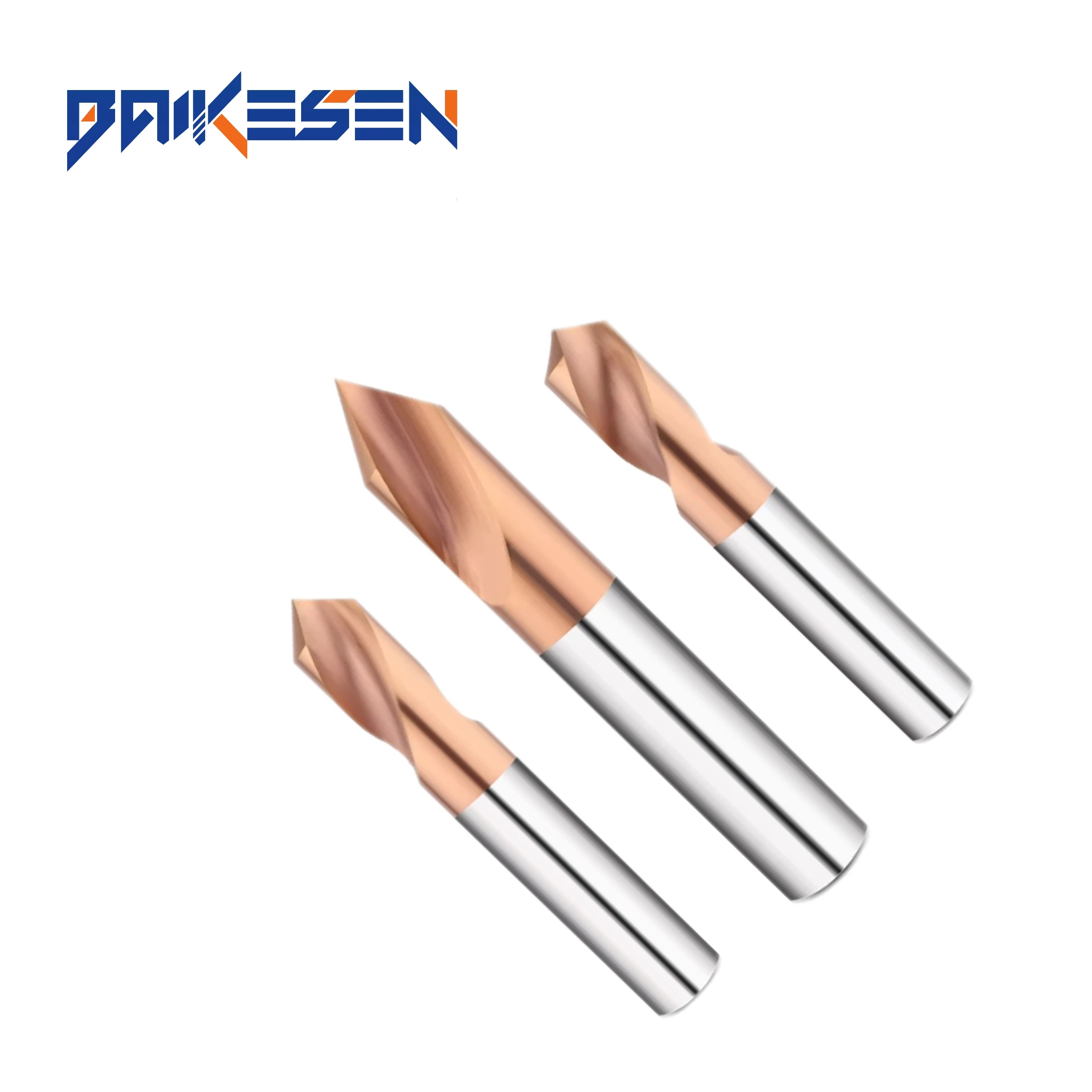 BKS Integral Carbide Milling Cutter 4 flute, 2 flute 60degree, 90degree, 120degree chamfering milling cutter fixed point drills