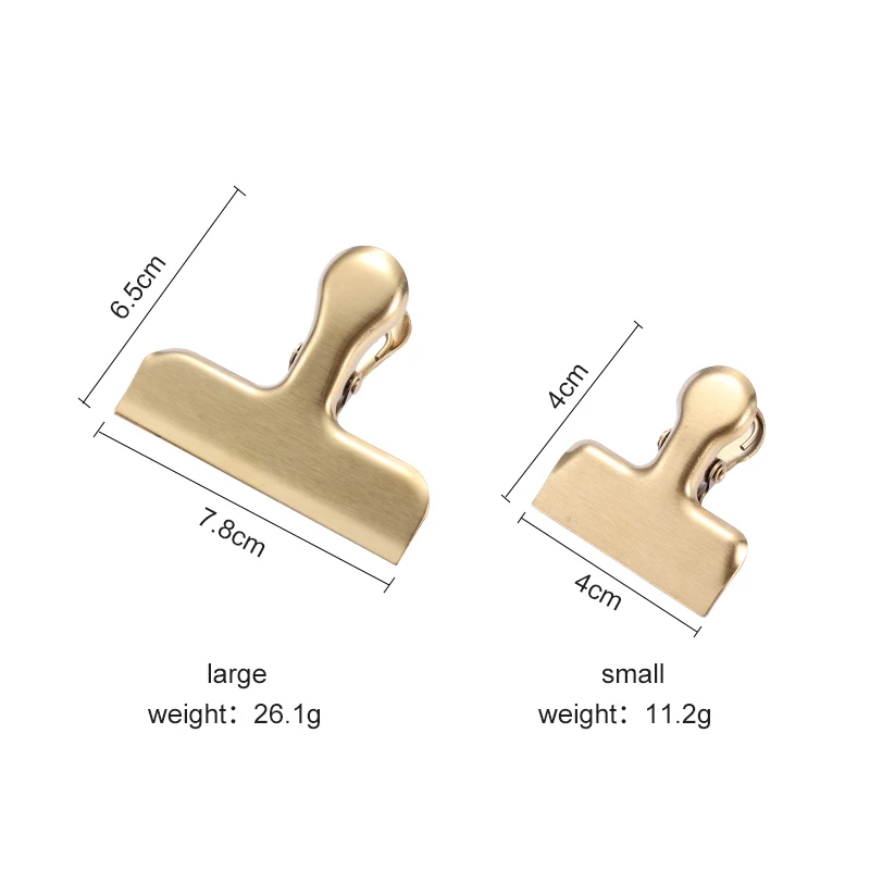 Wholesale Hot Sale Kitchen Metal Food Sealing Clip Stainless Steel Snack Coffee Food Sealing Clip