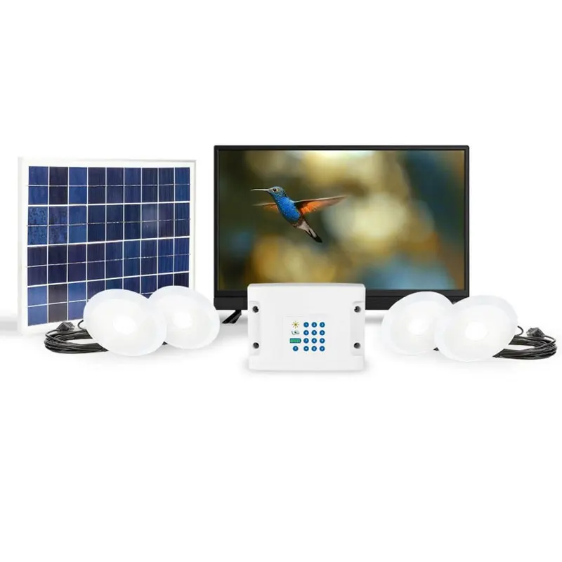 Rechargeable 22 32 inch Smart solar kit tv set home solar tv with panel