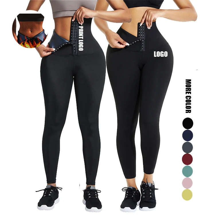 HEXIN Fashionable 2022  Abdomen Compression Yoga Pants Shaper Fat Burning  Neoprene  Waist Trainer Leggings Bodysuit And Sweat pants