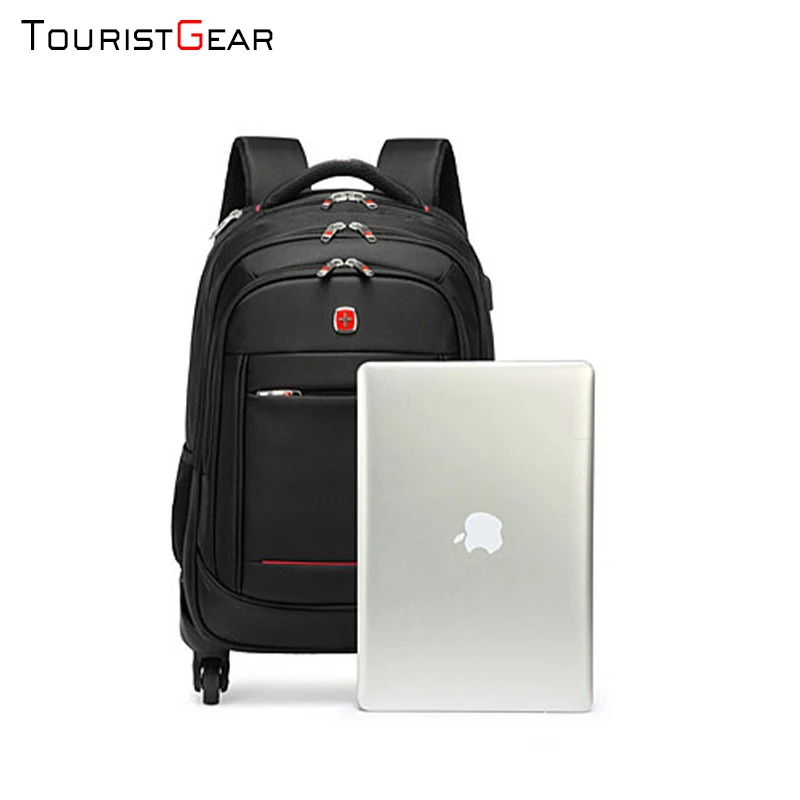 2022 trend hot multi-purpose travel trolley bag Oxford fabric trolley backpack two with trolley travel bag