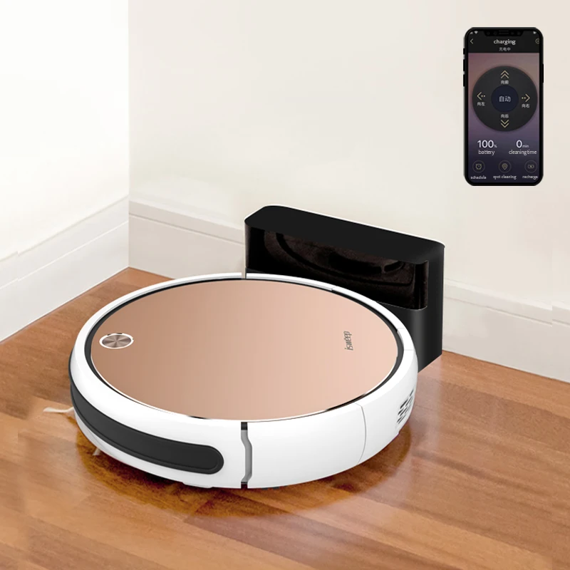 Automatic Sweeping Smart Robot Vacuum Cleaner Wifi Connectivity for Home Pet Hair Smart WIFI APP Control Wet and Dry 90 Minutes