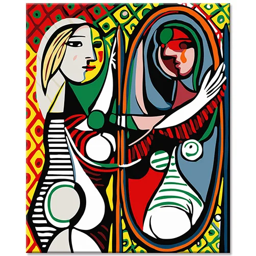 DEYI Canvas Print of Picasso Oil Paintings Reproduction Abstract Painting by Numbers Kit Wall Art Gifts for Home Decor