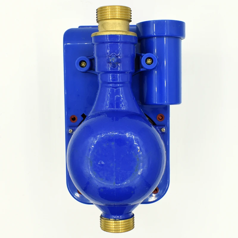 Classic design Blue and white Brass and plastic Good Safety Performance Wet Type Cold Water Meter