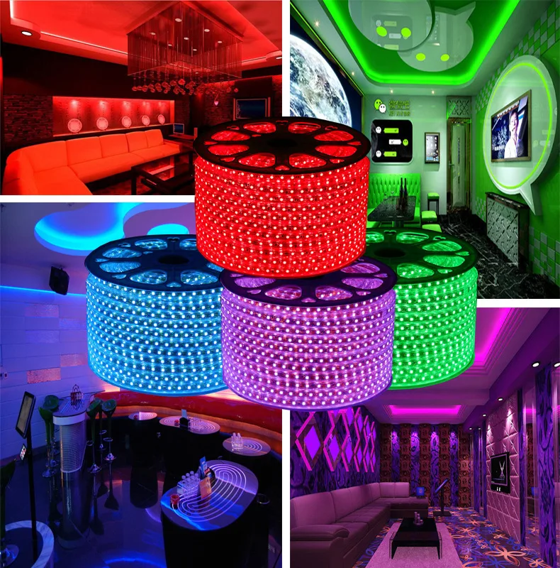 Waterproof outdoor 110V 220V smd 2835 180Led/m Three Row Flexible Tape decor Lights 50m 100m Christmas holiday Led Strip Light