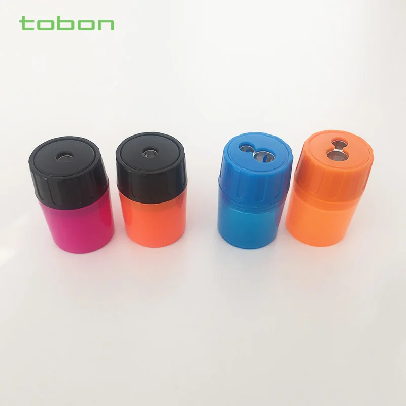 Lipstick-shaped 8mm 12mm two hole cosmetic pencil sharpener