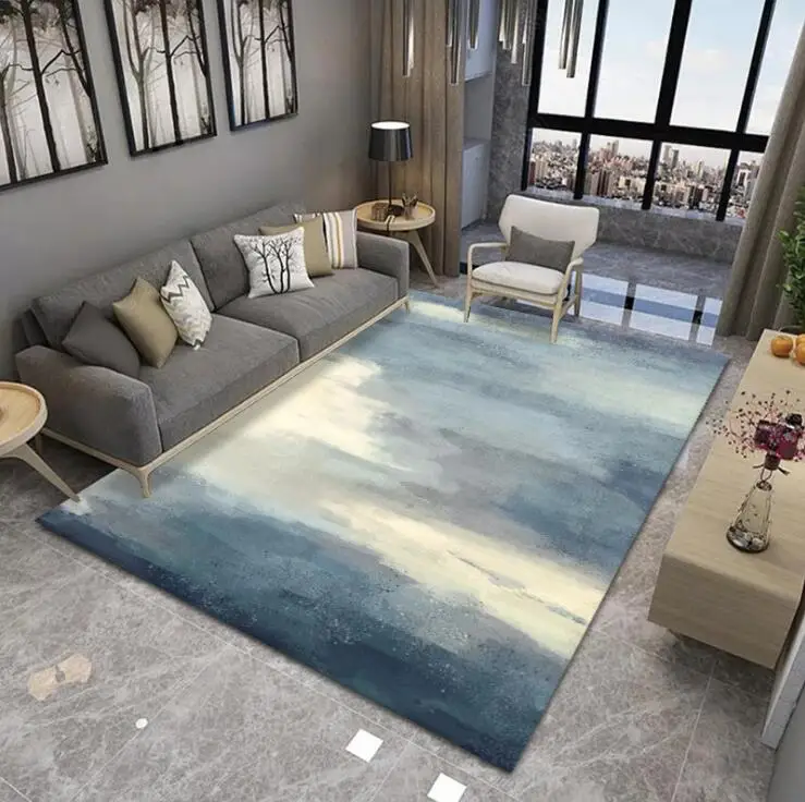 Home Carpet Simple Nordic Style Office Carpet Full Bed Side Mat Bedroom Living Room Carpet Mat