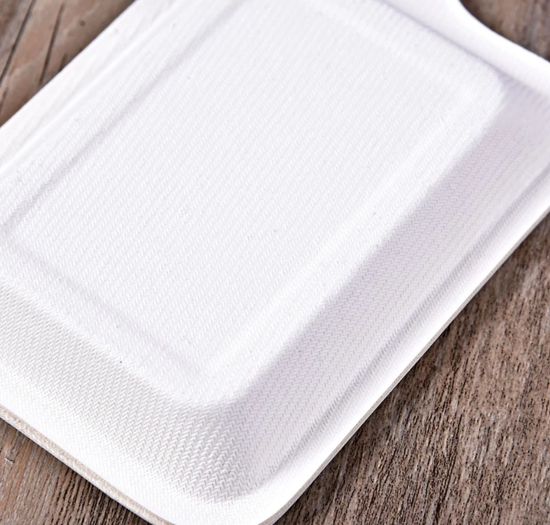 Hot Sales Paper Plates Custom Printed Paper Plates disposable bagasse square plate for wedding