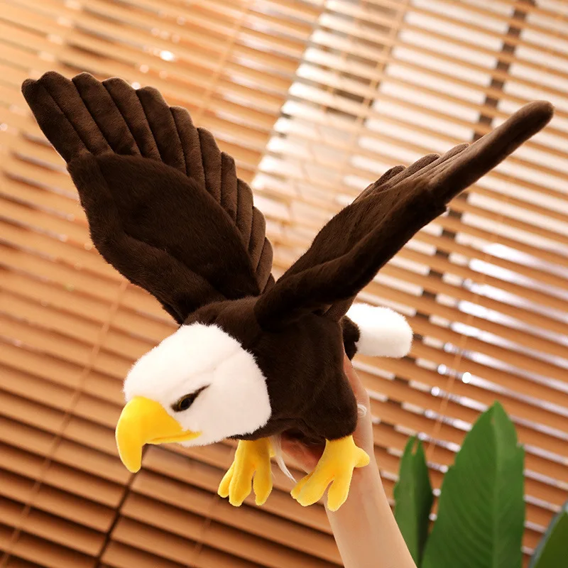 Simulation bald eagle doll Eagle plush toy bird animal doll High appearance level bird child birthday gift