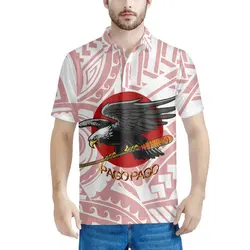 Yellow Samoa tattoo and eagle design cool summer men classic high quality fashion comfort plus-size custom POLO short sleeves