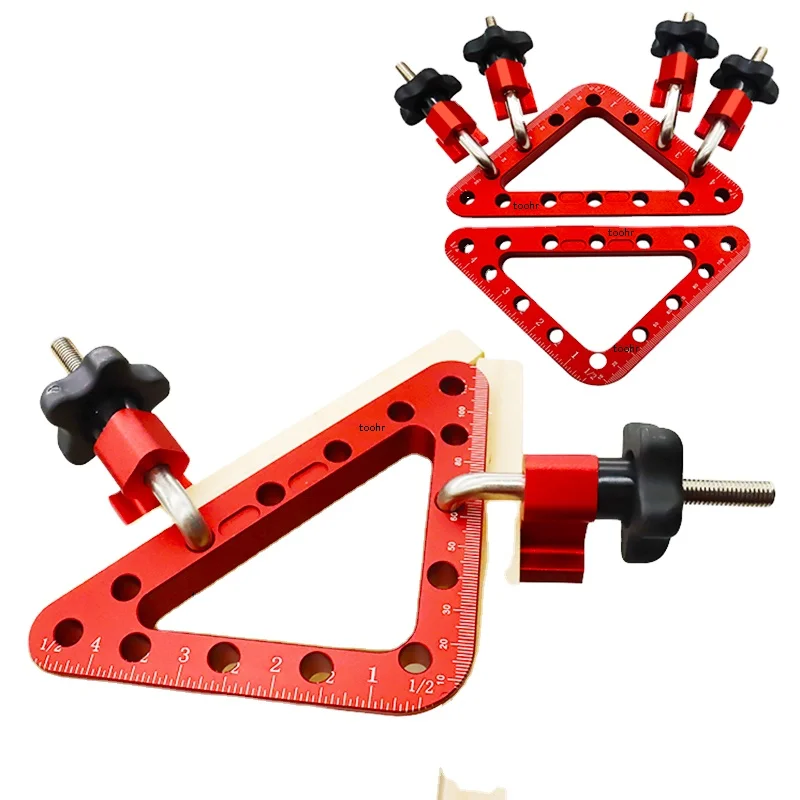 Aluminium 45/90 Degrees L-Shaped Auxiliary Fixture Clip Carpenter Square Ruler Splicing Board Positioning Panel Clamp Ruler