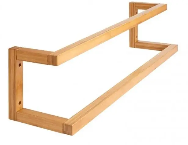 Factory wholesale high quality solid wood towel rack in the wash room