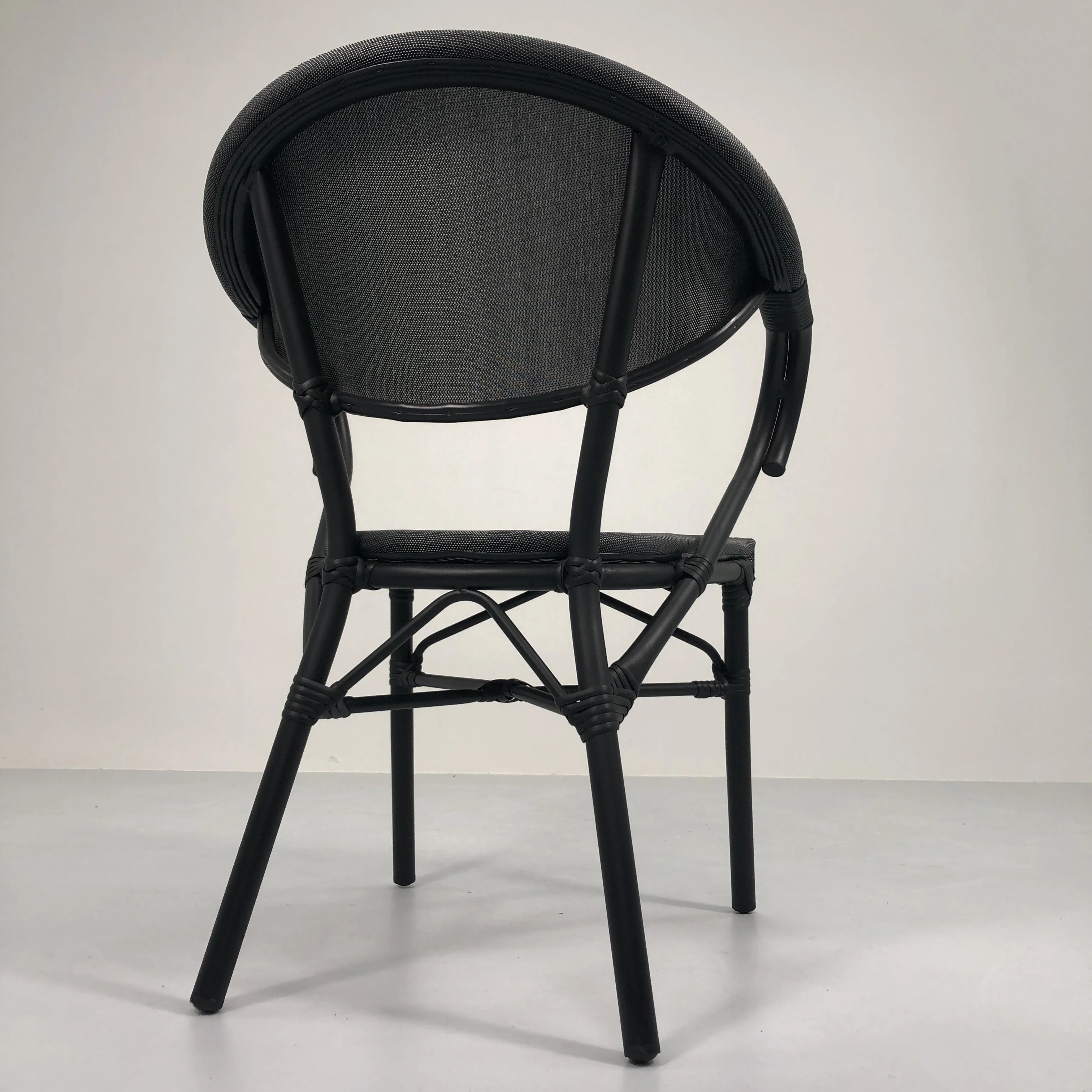 Aoter New style factory direct sale s-tarbucks Aluminium cafe garden chair outdoor bistro furniture