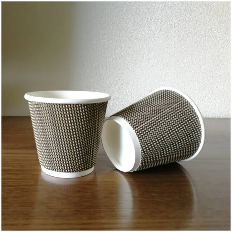 White Plain Paper Cup Roll Raw Bamboo Cup 7oz Custom Logo Roll Paper Cup with Dome Lid