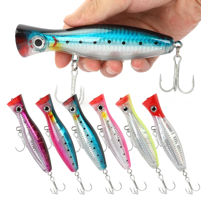 Wholesale Big Bass Fishing Lure Popper Lure  43g  120mm Popper  TopWater  Lure Hard Floating Jerk Bait Artificial Baits