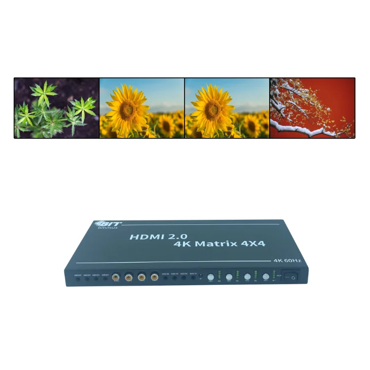Top Quality Support 3D All-Digital Video Wall 4 port hdmi spliter hdmi switch 4x4