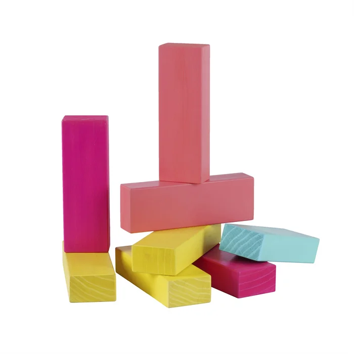 Colorful wooden tumbling tower blocks family game giant tumbling tower timber toy wooden building block toy