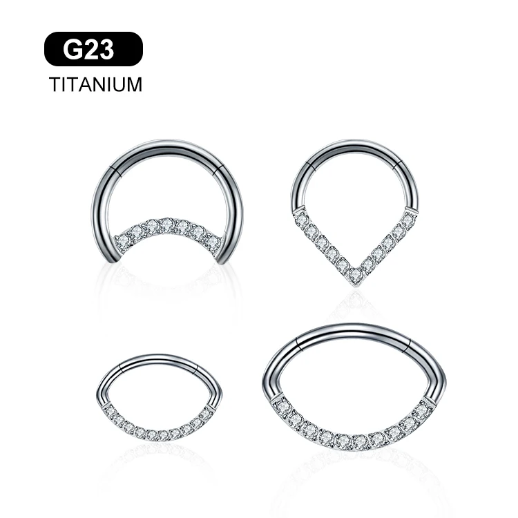 High Quality Cheap Jewelry Girls Piercings Internally Threaded Hand Make New Style Septum Clicker