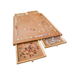 Wooden Jigsaw Puzzle Board with 4 Sliding Drawers PUZZLETISCH FUER 1500&1000 TEILE