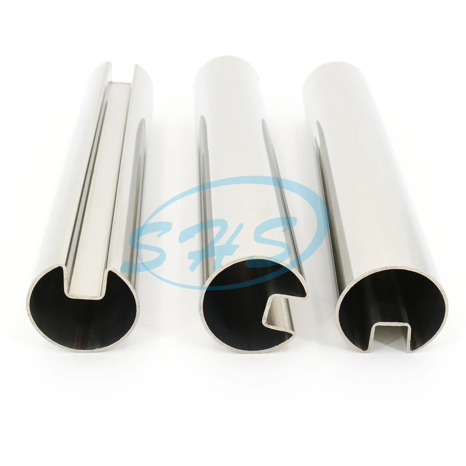 Hot selling PVD plated rose golden surface SS304 SS316 Grade stainless steel pipe with slot for glass railing system