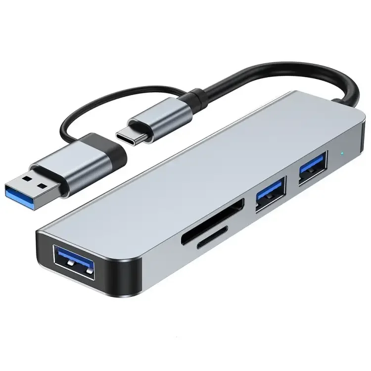 2022 Newest Hubs USB3.0 USB-C 2 in 1 Input Type-c to USB3.0 Adapter 4 Ports USB Hub Support OTG for Mobile Phone Laptop