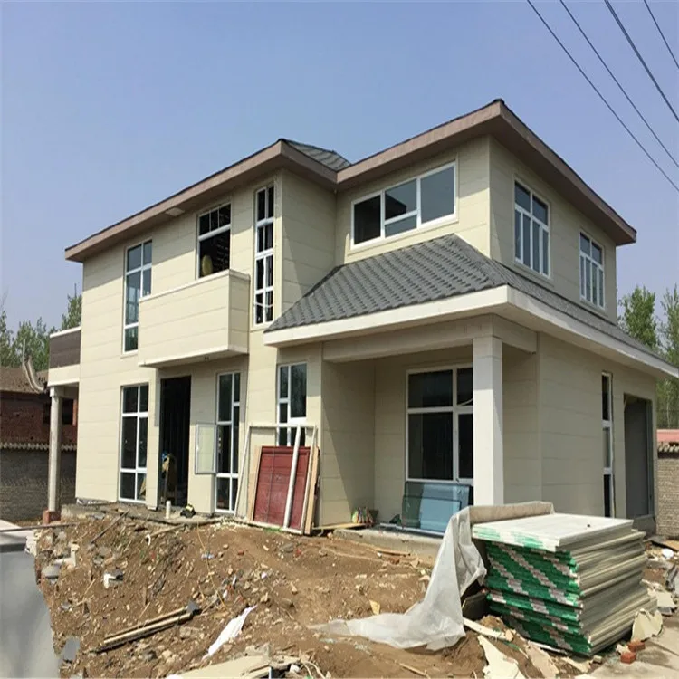 Быстрая установка легкая стальная конструкция сборная роскошная вилла Двухэтажный Сборный