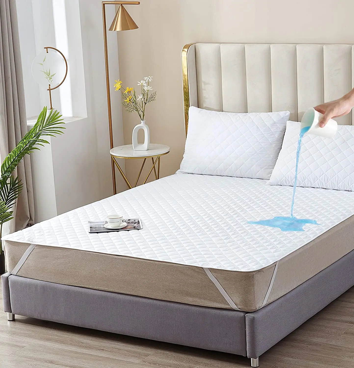 Factory Wholesale OETO twin polypropylene waterproof foldable bed cover mattress protector