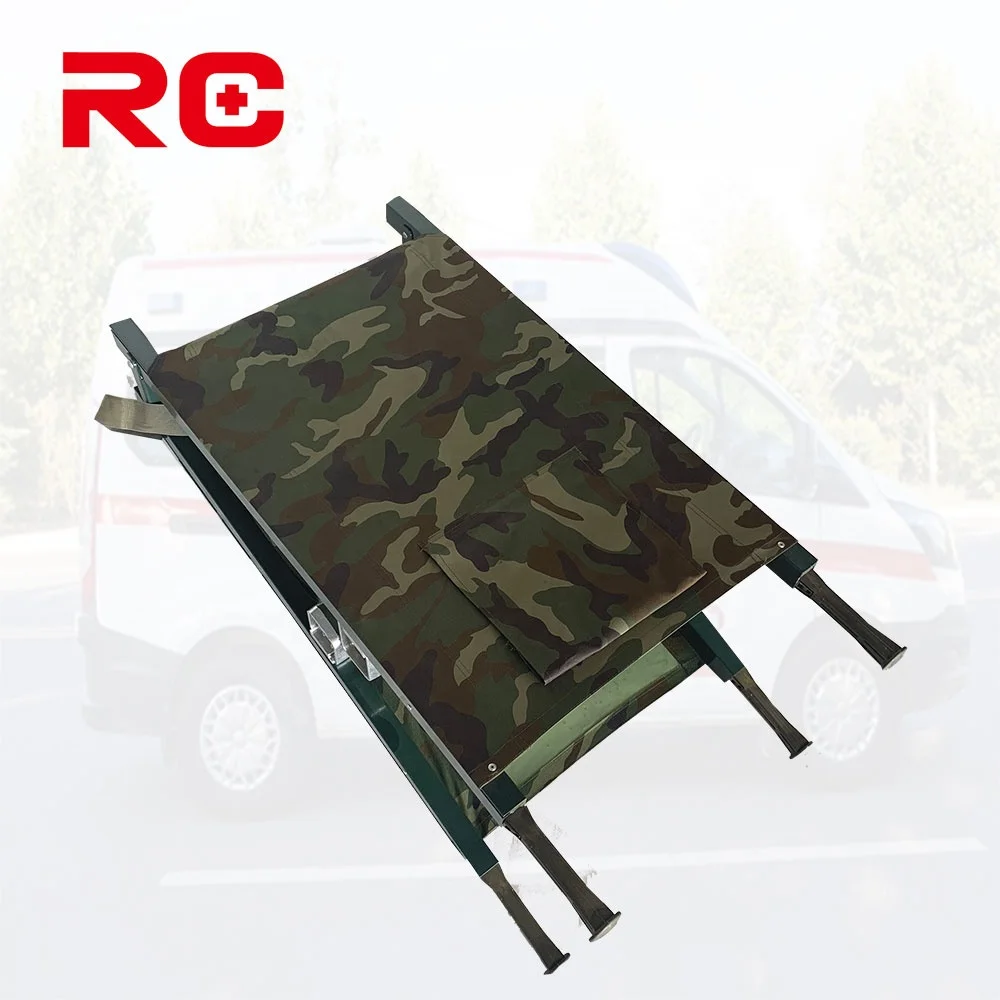 Portable Medical Rescue Folding Steel Aluminum Alloy Stretcher for Camping
