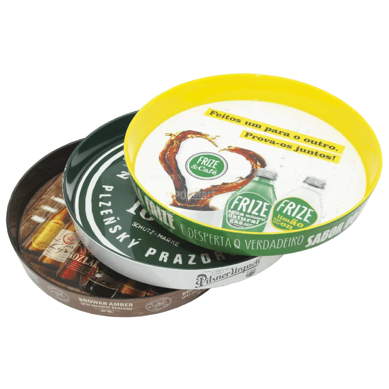 Plastic Round Plates Cheese Plates Coffee Tea Serving Tray Party Dinner Plates Bar Serving Tray