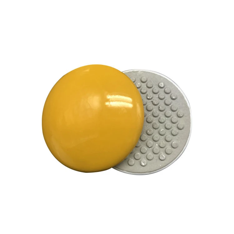 White Yellow Reflective Ceramic Road Marking Stud Raised Pavement Marker Cat Eye Traffic Safety Roadside Warning Product