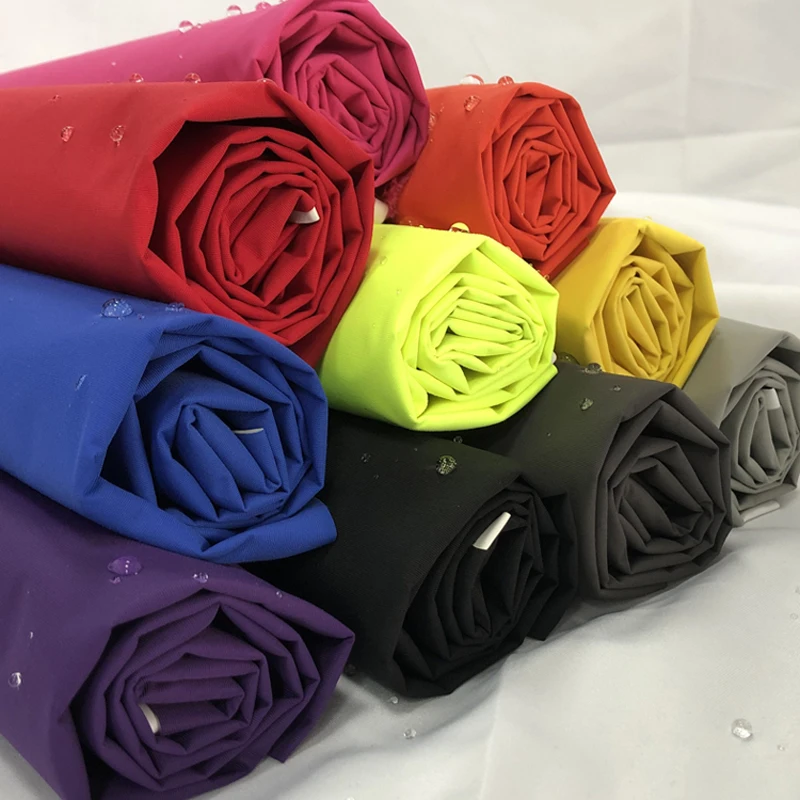 Water proof 228T RPET 100gsm recycled crinkle nylon taslan fabric for raincoat bag