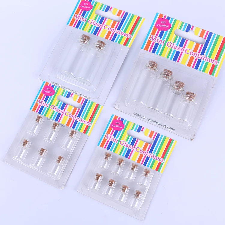 
Small Glass Jars DIY Mini Glass Bottle Glass Containers Message Vials With Lid 