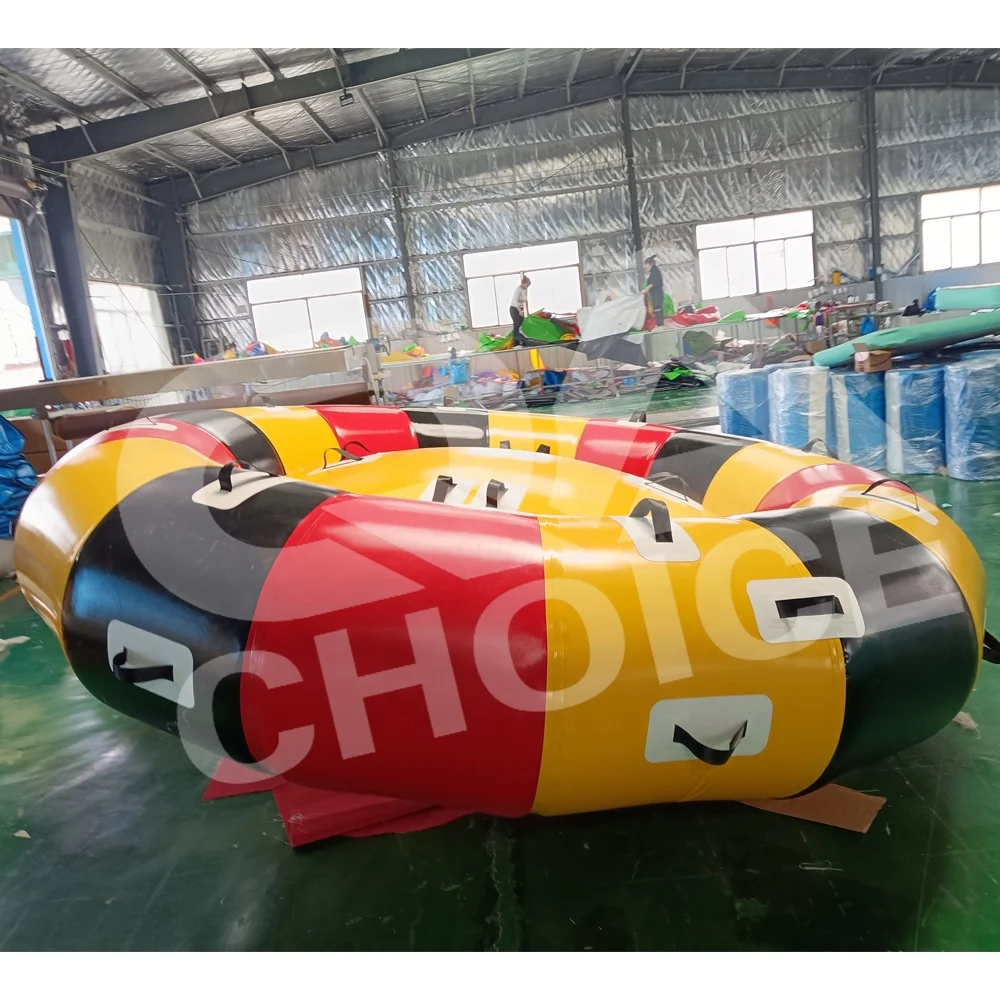 Commercial Inflatable Water Spinner Gyro for Water Park Games Flying Disco Boat Towable Aquatic Water Saturn Rocker