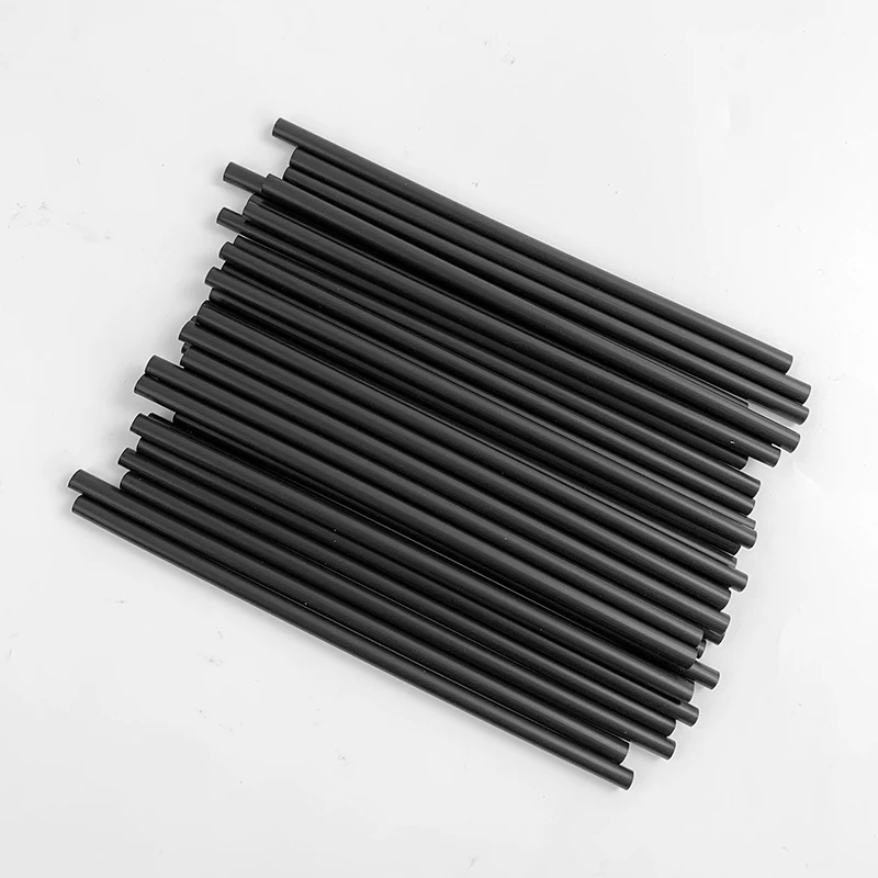 wholesale Soton eco drinking bubble tea biodegradable black plastic straws