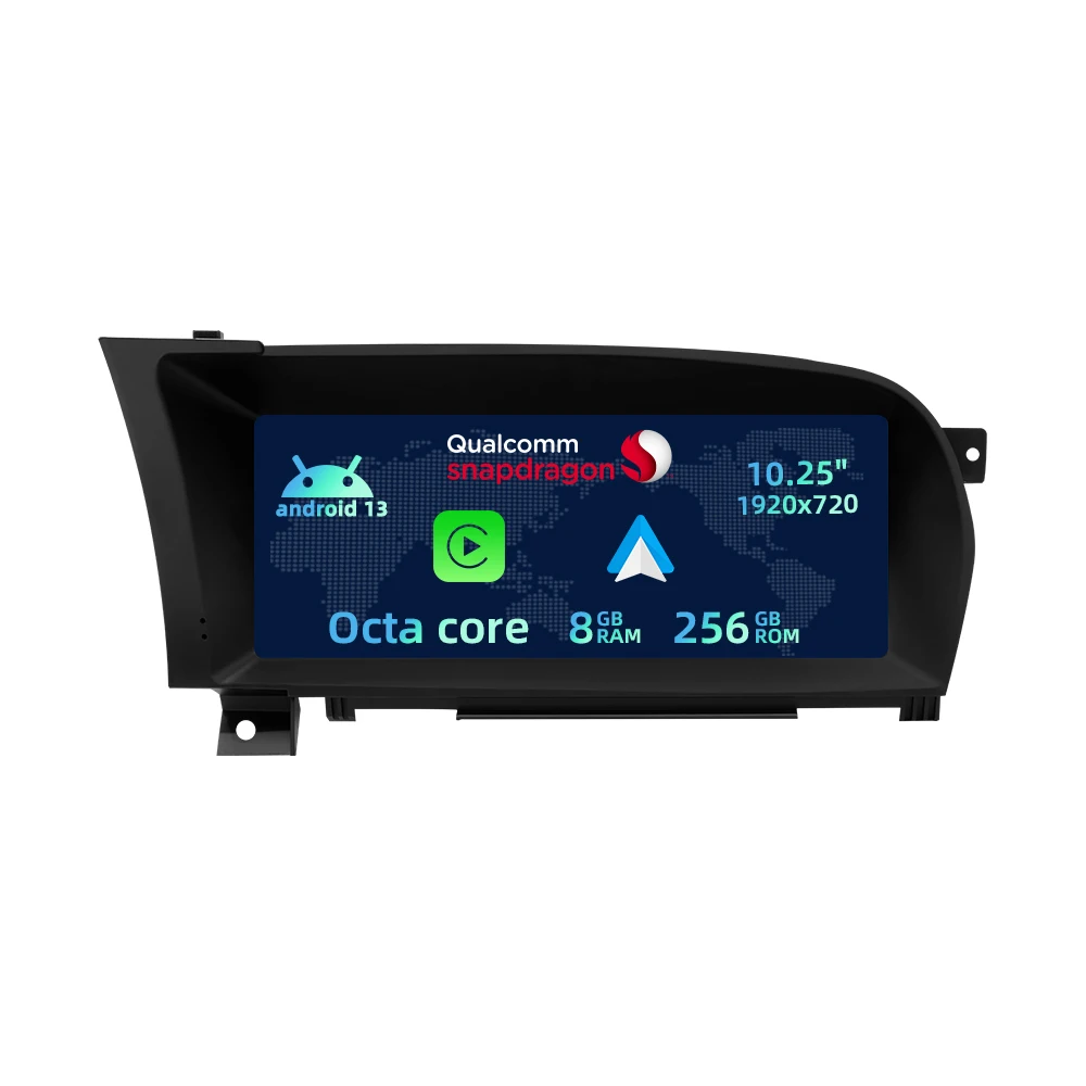 8 + 256 г 10 25 дюймов Android 13 для Mercedes Benz S Class W221 W216 2005-2013 Автомобильный мультимедийный плеер GPS Navi 4G WIFI BT Carplay