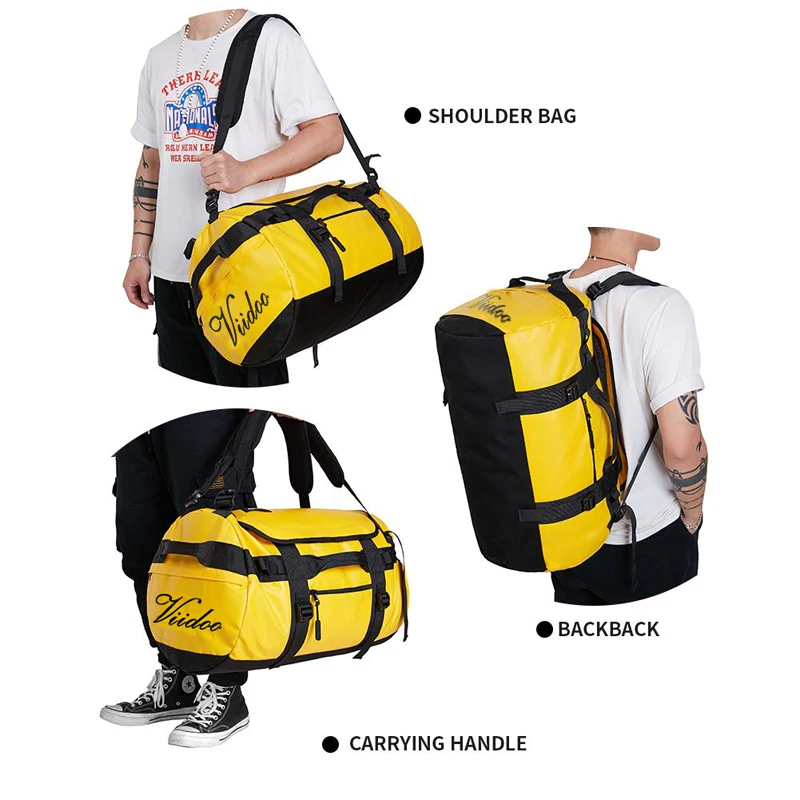 
customize small quantity waterproof gym bag holdall outdoor sports bag tarpaulin duffel bags travel backpack hiking 