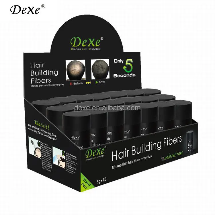 Dexe Professional Manufacturer 100% Natural Plant Keratin Cover Thinning Hair Spot Styling Powder Hair Building Fibers