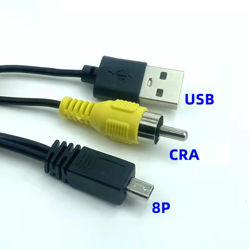 Wholesale Good Quality AV Audio Cables 50CM USB AM to 8P RCA Cables for Digital Camera