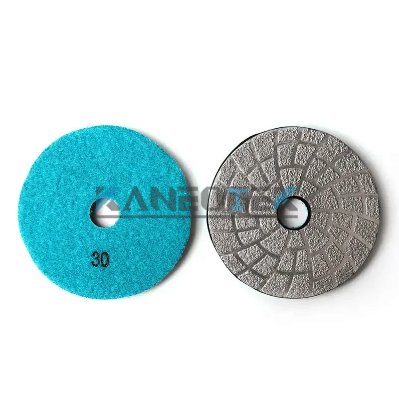 KANEOTEK 4 Inch Vacuum Brazed Diamond Floor Polishing Pad for Grinding and Epoxy
