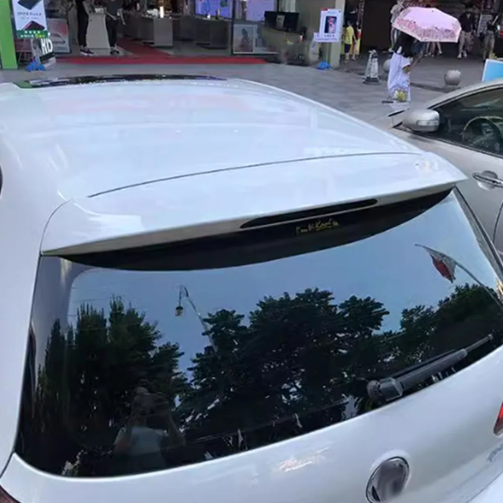 For Volkswagen Golf 6 ABT Style Rear Roof Trunk Wing Spoiler Lip MK6 Spoiler Carbon Black Unpainted Hot Selling