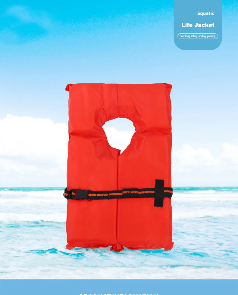 commercial rafting Type II Orange Life Jacket Vest Adult Universal or Youth Boating PFD