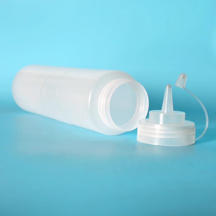 Food Grade Plastic Squeeze Sauce Bottle for Ketchup Empty Refillable Condiment Container