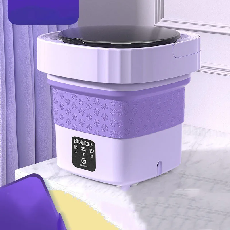 6L foldable portable mini washing machine, specialized for underwear, small fully automatic washing machine
