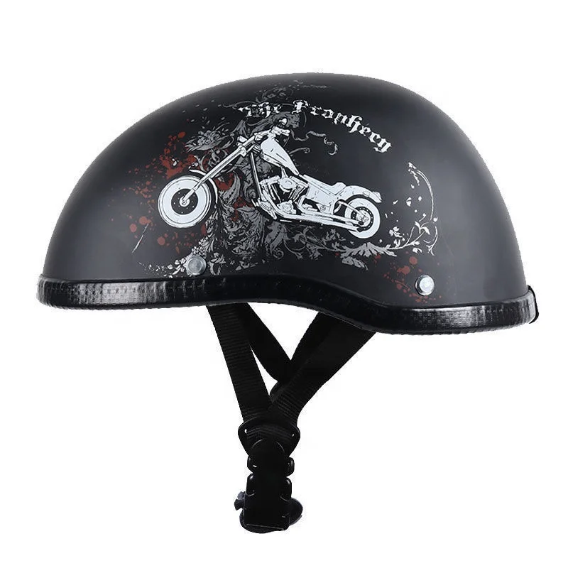 Vintage Motorcycle Riding Open Face Helmet Dot Approved Half Helmet Retro casco de motocicleta Cycling Bicycle Helmet Men Women