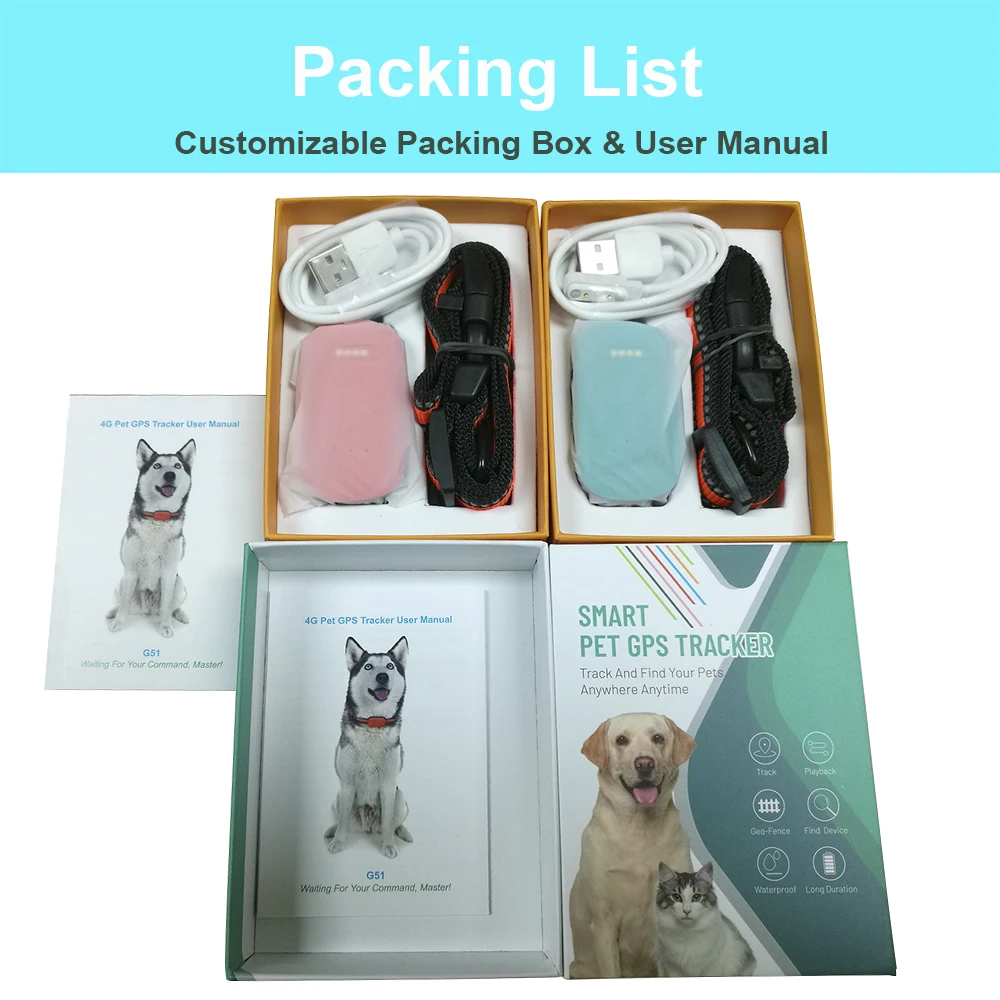 Best Selling Waterproof Pet GPS Tracker 4G LTE Real Time Dog Cat Animal GPS Tracking Device With Free Mobile APP