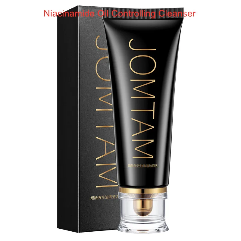 JOMTAM pores cleaning acne removing amino acid cleanser moisturizing brightening face massage niacinamide cleanser with foam