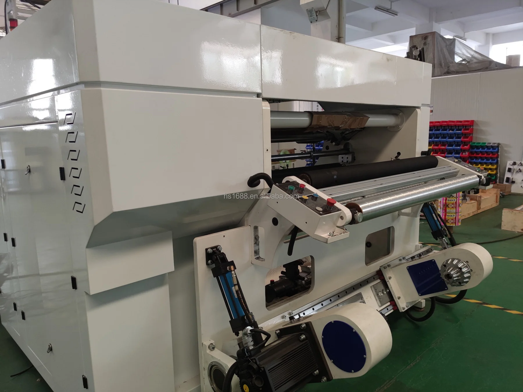 HONGSHENG Automatic Sliting Machine for shrinkable PVC, PET, BOPP paper roll cutting machine