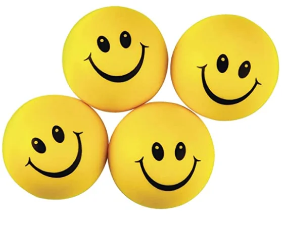 Relief Ball Creamy Round Shape Novelty Pu Soft Face Anti Stress Relief Ball